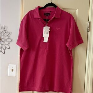 Barbour Men's Vibrant Pink Polo Shirt